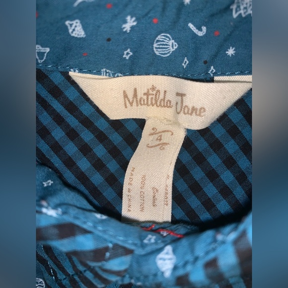 Matilda Jane Jack Frost Christmas Button Up, Size 4 - Picture 2 of 6